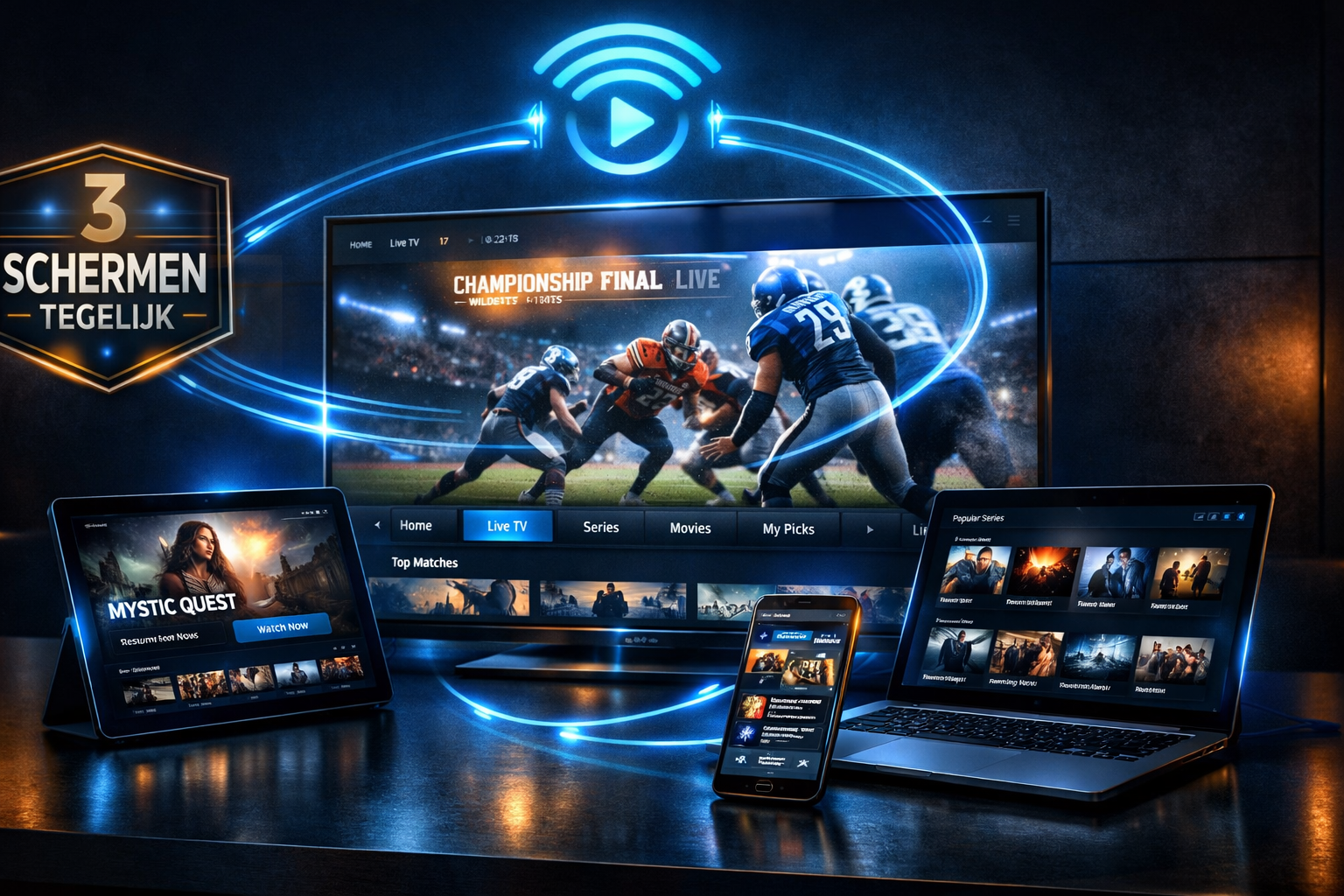 beste iptv nederland 2026 multi-screen kijken op verschillende apparaten