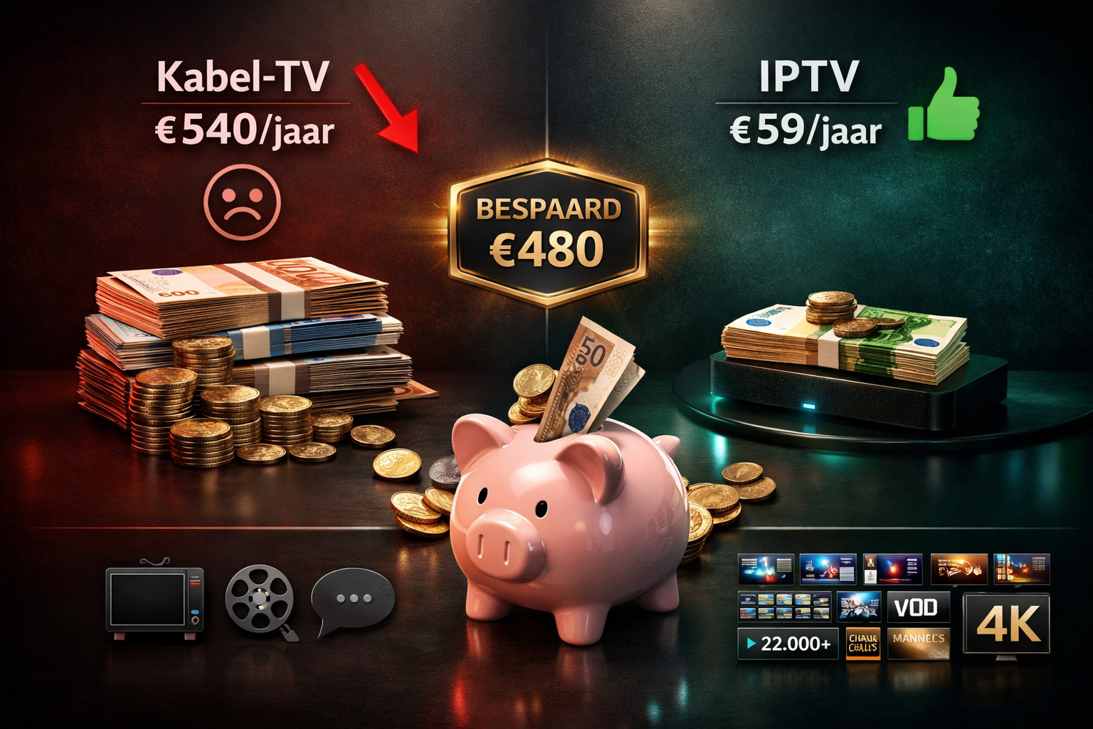 iptv nederland kosten besparing versus traditioneel tv abonnement